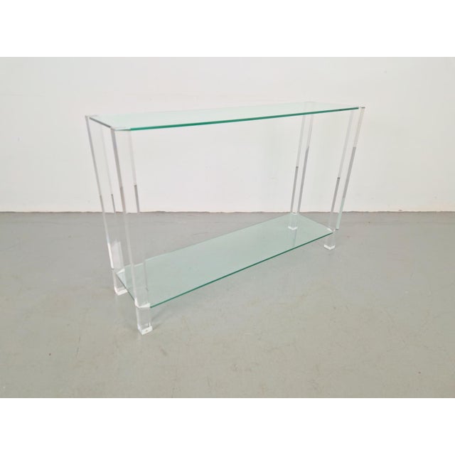 Glass and Acrylic The Hague Console Table from Bor Design, 1990s For Sale - Image 11 of 11