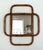 Wood Large Italian Organic Wall Mirror in Rattan and Bamboo, 1970s For Sale - Image 7 of 15