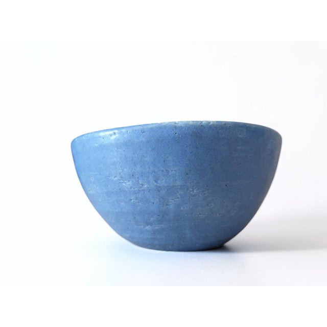 Vintage Wildweed Aspen Blue Studio Pottery Bowl For Sale In Boise - Image 6 of 11