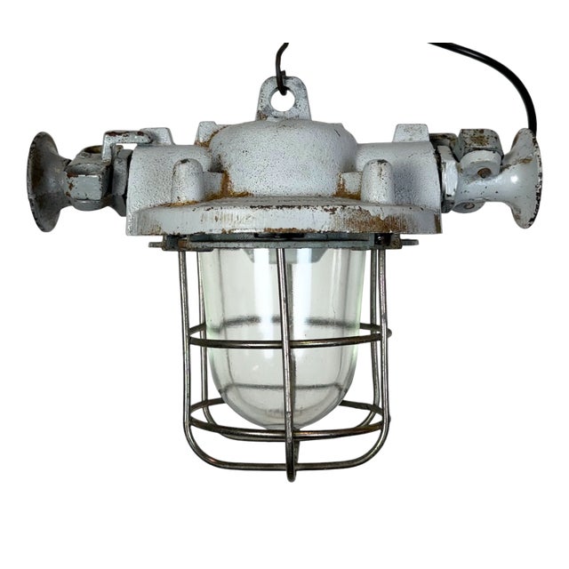 Industrial Grey Explosion Proof Lamp, 1980s For Sale
