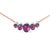 Set in luxurious 18k rose gold, this chocker necklace features a contemporary design of natural round heat-treated red...