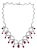 18 Carat Tear Drop Rubelite and Diamonds Necklace 14 Karat White Gold For Sale