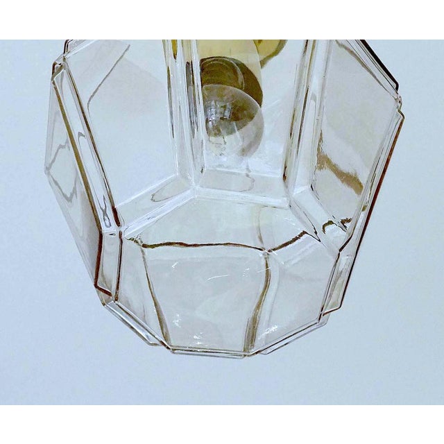 Vintage Lantern Pendant Light in Glass from Limburg For Sale - Image 17 of 18