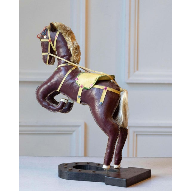 French Decorative Horse in Moleskin with Saddle and Harness, 20th Century For Sale In Atlanta - Image 6 of 13