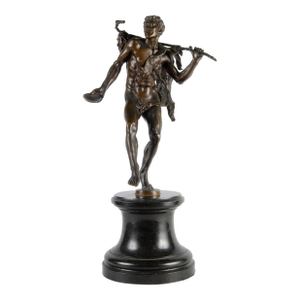 Late 19th Century Jugendstil Bronze Sculpture of a Dancing Satyr/Faun Signed by G. Roth, Germany
