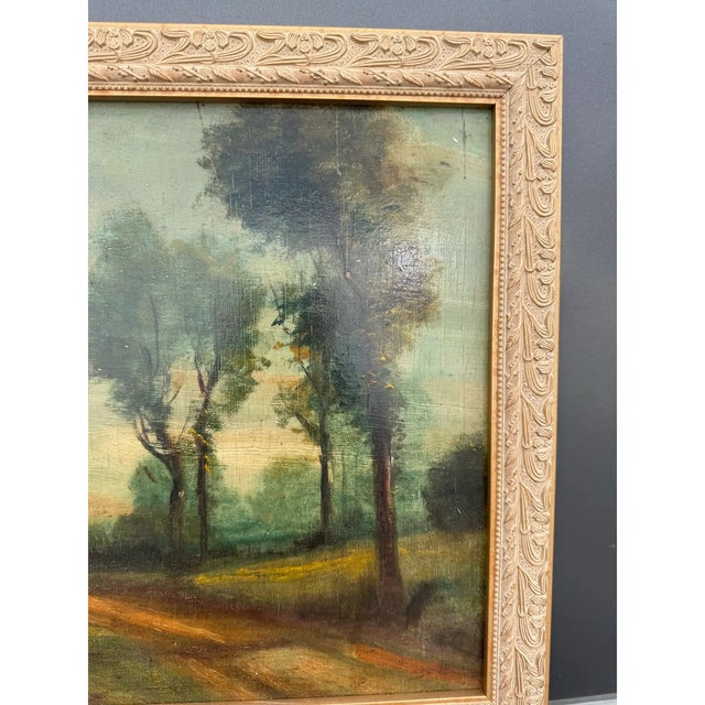 19th Century English Farm Landscape Oil on Canvas For Sale - Image 4 of 5