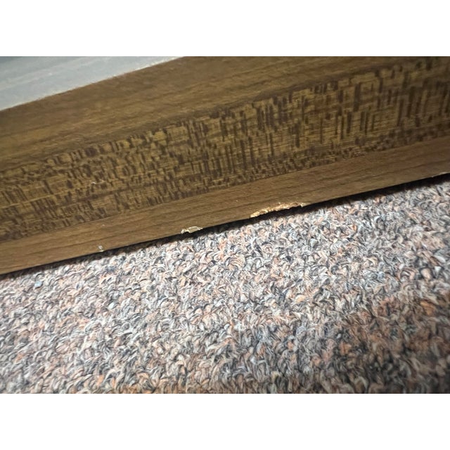 1970s 1970s Set of Two Postmodern Cube Side Tables With Brass Corner Brackets For Sale - Image 5 of 12