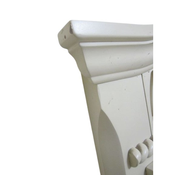 1990s Wood Queen Headboard Cream House Landscape Style For Sale - Image 9 of 10