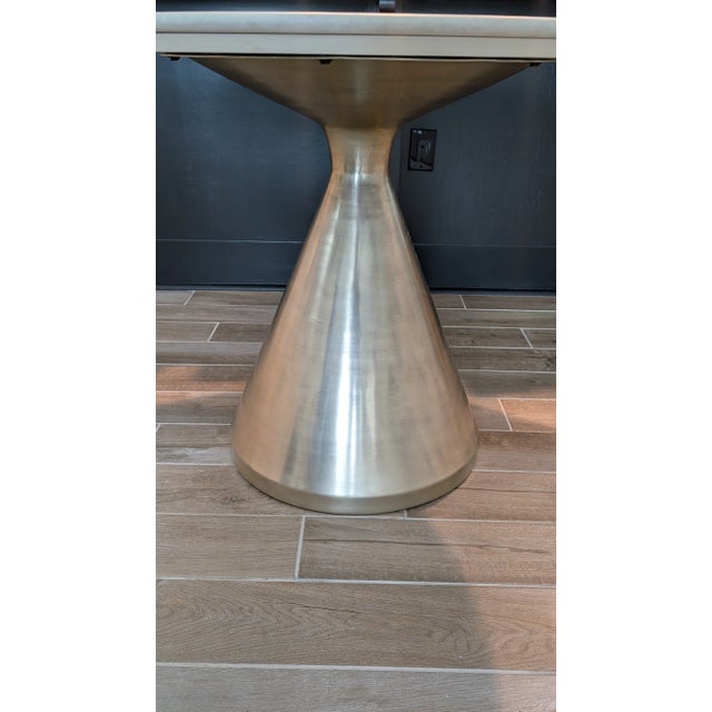 White Marble Dining Table For Sale - Image 8 of 9