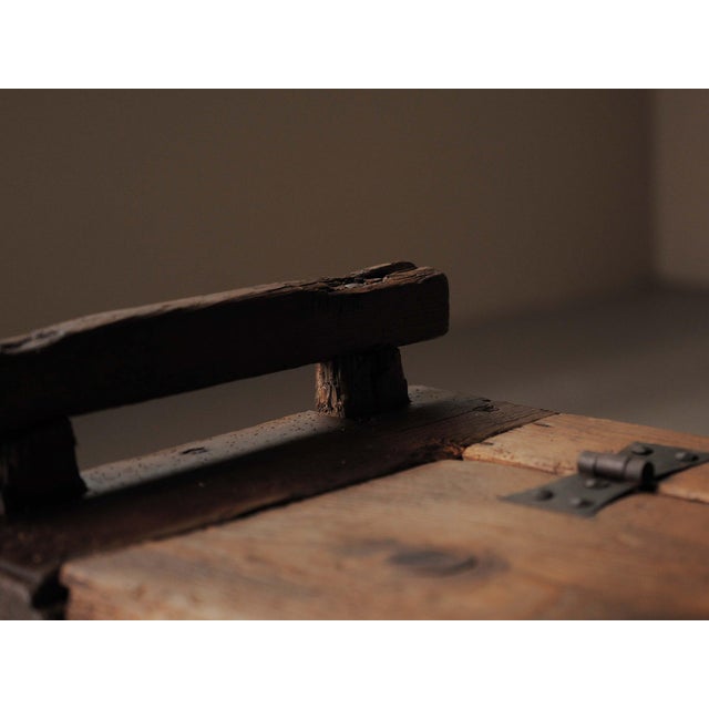 19th Century Mountain Folk Art Pine Storage Bench, France For Sale - Image 9 of 18