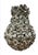This striking vintage Italian ceramic vase is a masterclass in high-texture dimensional studio pottery. Handcrafted with...
