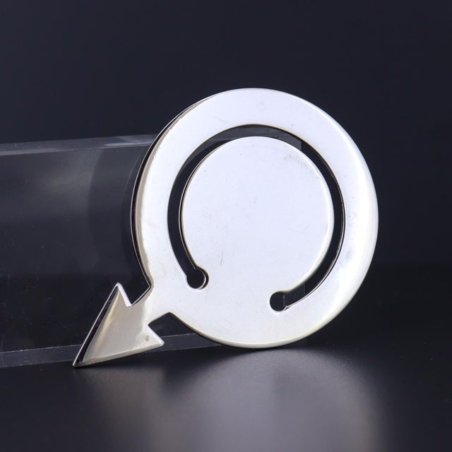 Silver Vintage Tiffany & Co. Sterling Silver 'Male' or 'Mars Symbol' Bookmark For Sale - Image 8 of 13