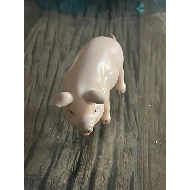 Ceramic Antique Herend Porcelain Pig Figurine For Sale - Image 7 of 8