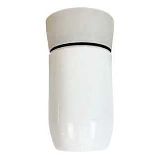 Vintage White Porcelain Ceiling Light, 1970s For Sale
