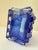 Cobalt Blue Pressed Glass Vase by Josef Schott for Smålandshyttan, Sweden, 1960s For Sale - Image 16 of 18