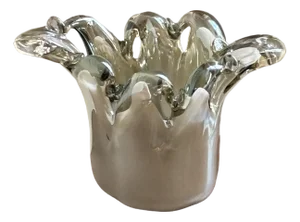 Late-20th Century Murano, Italy Free Form Art Glass Vase / Bowl