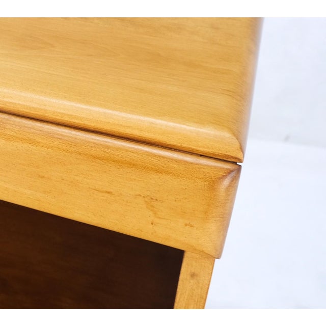 Russel Wright Conant Ball Pair Mid Century Modern Blond Birch Night Stands MINT! For Sale - Image 12 of 17