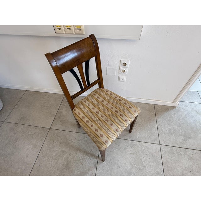 Antique Biedermeier Walnut Armchair For Sale - Image 5 of 8