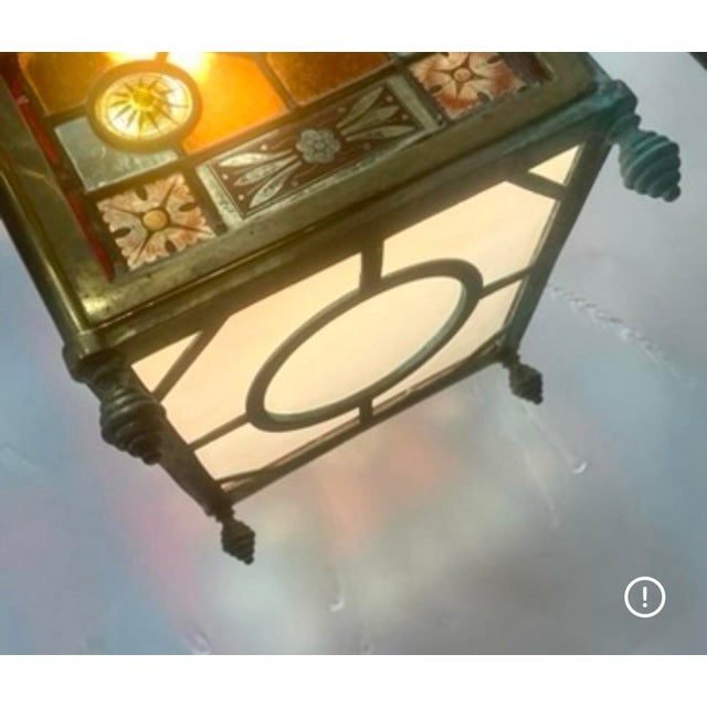 Antique Aesthetic Period Light Fixture Pendant For Sale - Image 11 of 12