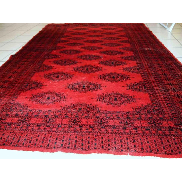 Islamic 1970s Handmade Vintage Afghan Ersari Rug For Sale - Image 3 of 10