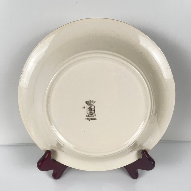 Semi-Deep Plates from Longwy, 1890s, Set of 6 For Sale - Image 5 of 13