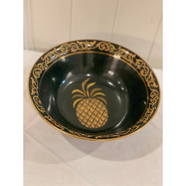 Ceramic Late 20th Century Pineapple Bowl Andrea by Sadek Large For Sale - Image 7 of 11