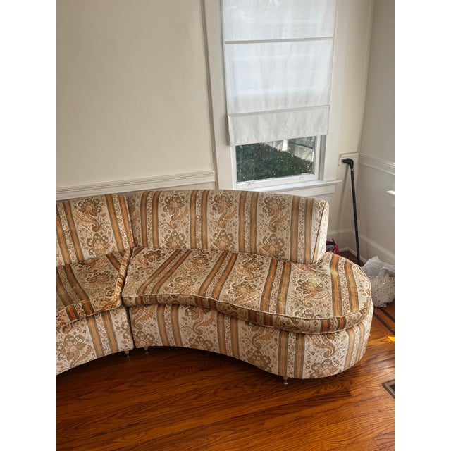 1960s Mid Century Modern Curved Sectional Sofa For Sale - Image 5 of 10