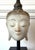Large Extraordinary Antique Burmese Marble Buddha Head Display Stand For Sale - Image 10 of 16