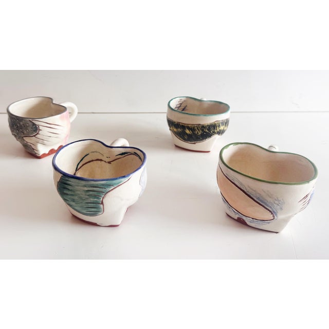 1980s Loughran Unique Abstract 43 Piece Ceramic Dinner Set, Kidney Shaped For Sale - Image 12 of 18