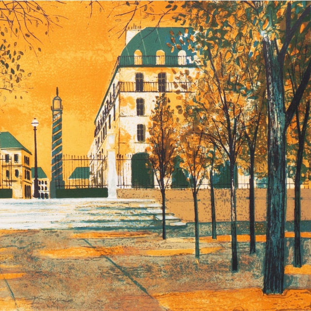 Paper 'View of the Place Vendôme' by Yves Ganne, Musée d'Art Moderne Paris, Academie Julian, Benezit For Sale - Image 7 of 11