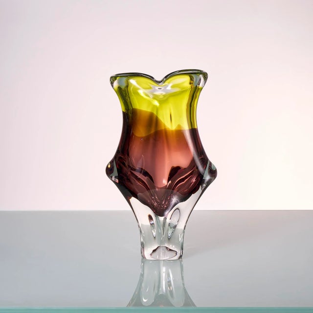 Vintage German Glass Vase by Joska Kristal, 1970s For Sale - Image 4 of 5