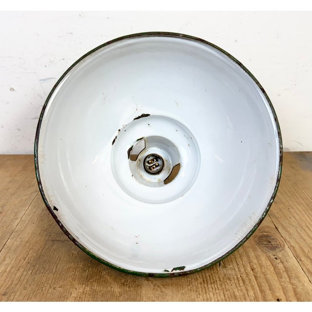 Industrial Green Enamel Factory Pendant Lamp from Maxlume, 1960s For Sale - Image 17 of 18