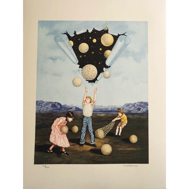 Tito Salmon Catch a Star Hand Signed Lithograph For Sale