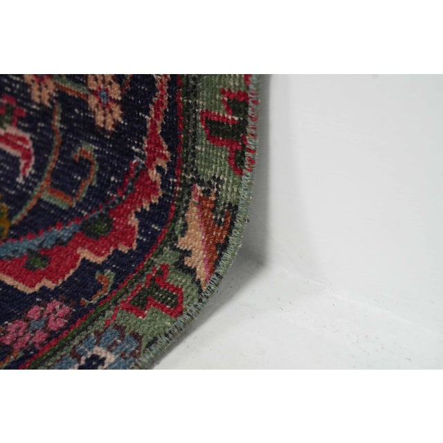Red 1970s Vintage Persian Handmade Wool 9x13 Red Area Rug For Sale - Image 8 of 11