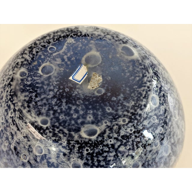 Orange Benny Motzfeldt Art Glass Bubble Vase Norway Mid Century Modern For Sale - Image 8 of 10