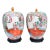 Antique Chinese Famille Rose Medallion Jars With Lids, Set of 2 For Sale