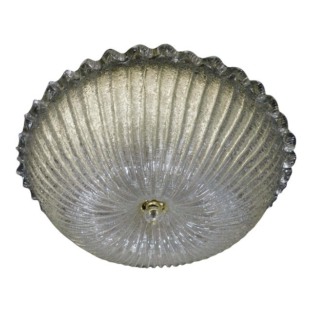 1960s Graniglia Flush Mount Attributed to Barovier e Toso For Sale