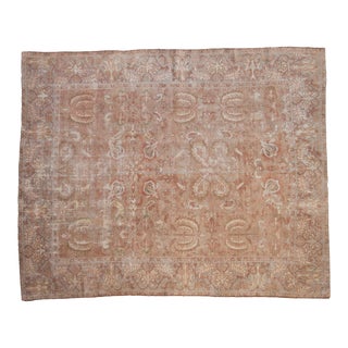 Antique Distressed Sultanabad Carpet - 6'11" X 8'6" For Sale