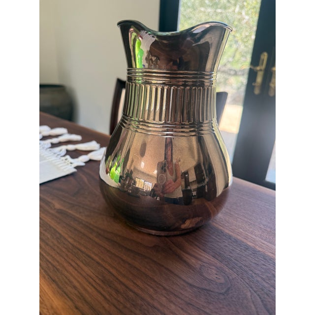 Pairpoint Silver Company Silver-Plated Hollowware Water Pitcher Made by the Pairpoint Mfg. Co For Sale - Image 4 of 9