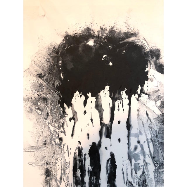 Abstract Expressionism Hans Burkhardt, California Abstract Expressionist Linocut Lithograph Ronald Reagan Political Art, 1986 For Sale - Image 3 of 10