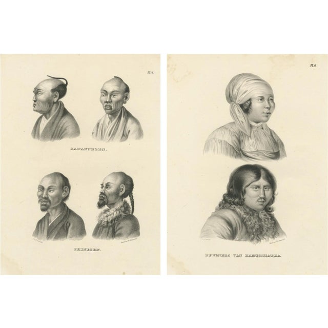 Brodtmann, Japanese, Chinese, and Kamchatkan Peoples, 1827, Lithographs, Set of 2 For Sale - Image 13 of 13