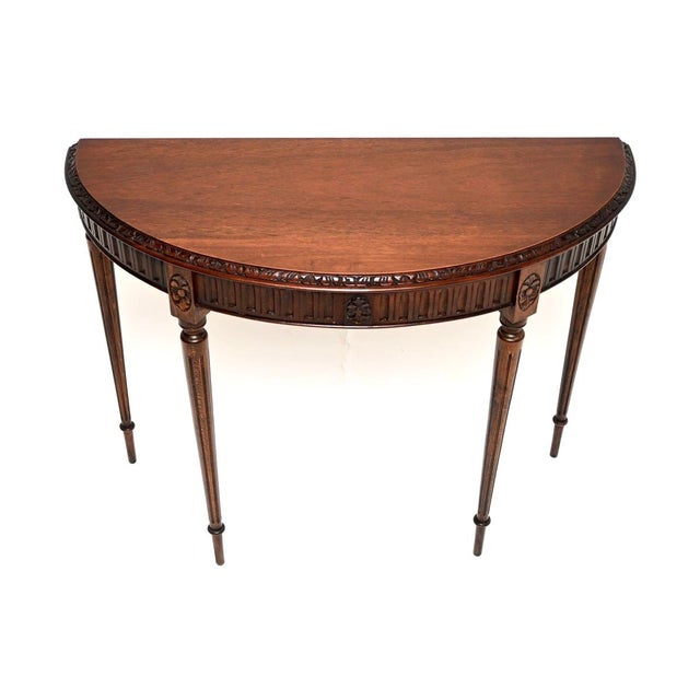 Antique Georgian Bow Front Console Table, 1900s For Sale - Image 4 of 9