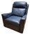 Hancock & Moore Navy Leather Power Recliner For Sale