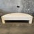 Wood Vintage Post Modern Half Moon Beige Wood & Travertine Coffee Table For Sale - Image 7 of 12