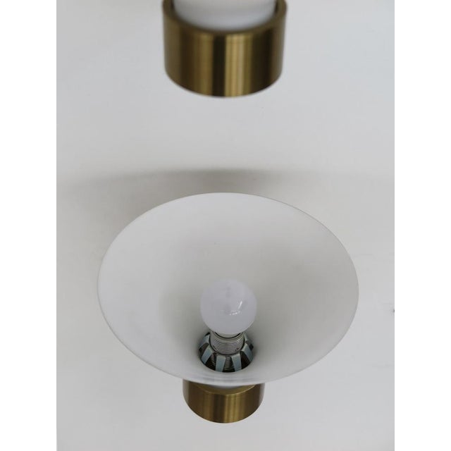 Italian Wall Lamps in Brass and Murano Glass, 1970s, Set of 4 For Sale - Image 14 of 18