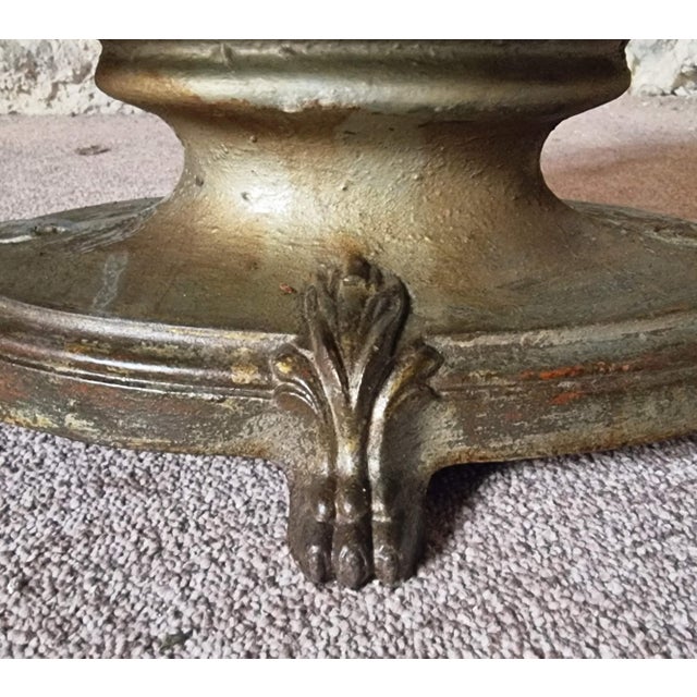 Large Antique Cast Iron Jardinière on Foot, France, 1900s For Sale - Image 5 of 17