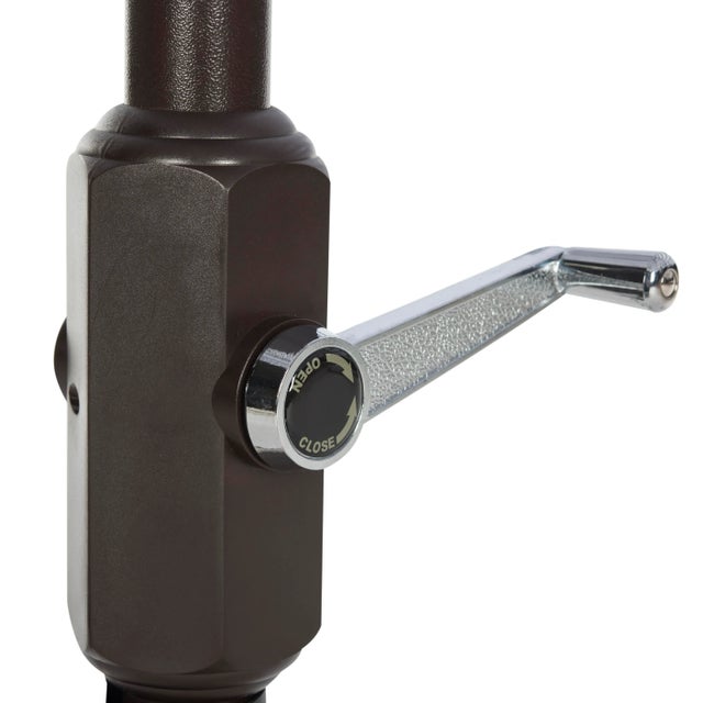 Adelaide Resistant Fashion Line 9 Ft Auto Tilt Umbrella in Navy & White For Sale - Image 4 of 5