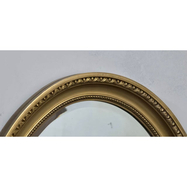 Paint English Oval Gilt Wall Mirror, 1900 For Sale - Image 7 of 9