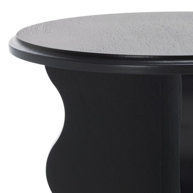 Spritely Home Lilith Wavy Accent Table in Matte Black For Sale - Image 4 of 8