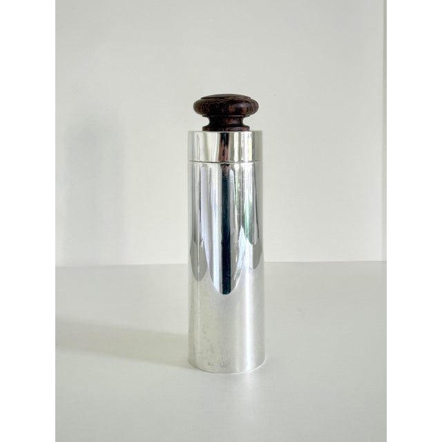 Mid-Century Modern 1950s Mid-Century Modern Italian Silver Plate & Rosewood Cocktail Set For Sale - Image 3 of 7